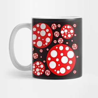 red and white polka dot design Mug